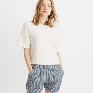 Madewell Texture & Thread Scallop-Stripe Top